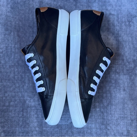 FRYE Gia Leather Platform Women’s Sneakers Sz 9 M Low Top Black Lace Up Casual - Picture 11 of 13